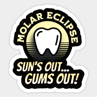 Funny Dentist Eclipse Astronomy Dental Student Design Sticker